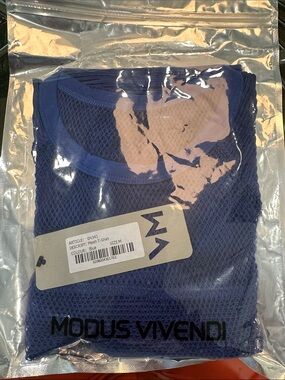 NWT Modus Vivendi Men’s Navy Mesh Short Sleeve T-Shirt